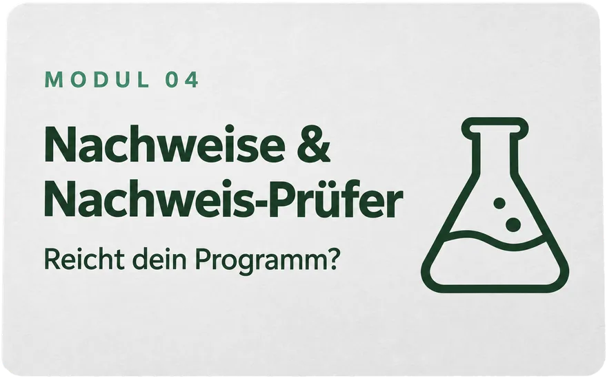 MPU Insiderkurs, Modul 4 Nachweise und Nachweis-Prüfer: Reicht dein Programm?