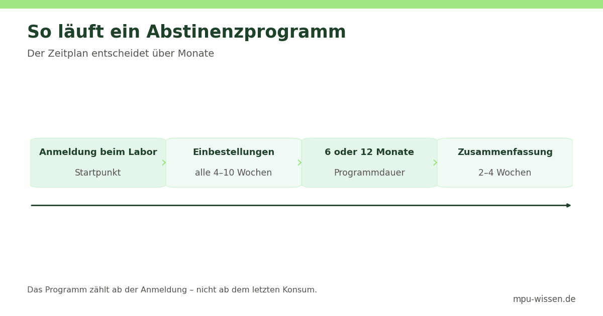 So läuft ein Abstinenzprogramm – Der Zeitplan entscheidet über Monate