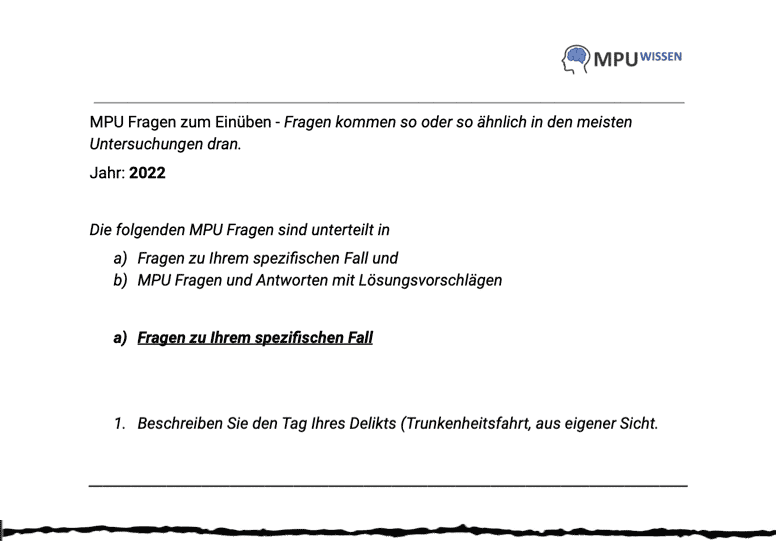 MPU Fragen PDF